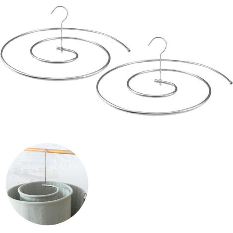 Stendibiancheria a spirale da 2 pezzi, stendibiancheria per piumoni, stendibiancheria multifunzionale, a spirale, pieghevole, anti-traspirante