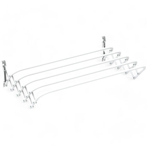 stendibiancheria acciaio per esterni e interni portata fino 10 kg lunghezza stenditura 4 metri design rialzato fili - 80 cm