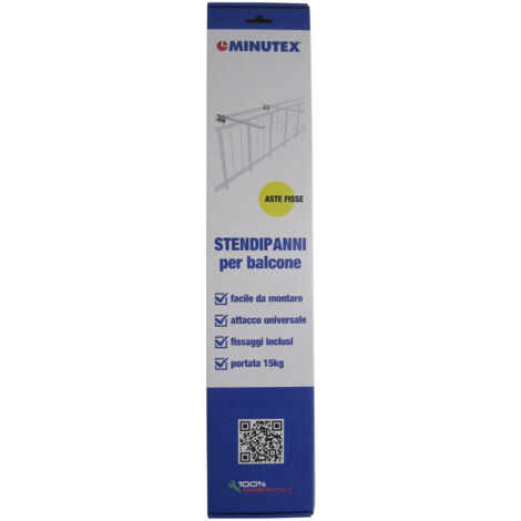 STENDIBIANCHERIA DA BALCONE ASTE FISSE CF 2 PZ- 1,0 confezione