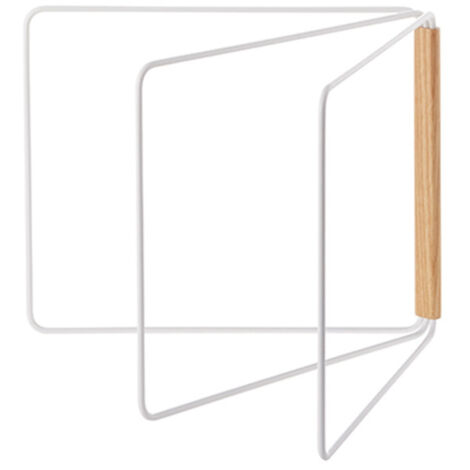 Stendibiancheria da cucina, portasciugamani pieghevole a 3 bracci, portasciugamani bianco, dimensioni: 270,5 x 2 x 25 cm (stendibiancheria pieghevole bianco)