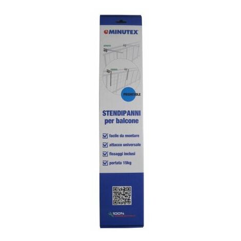 Stendibiancheria per Balcone Minutex Ribaltabile Zincato