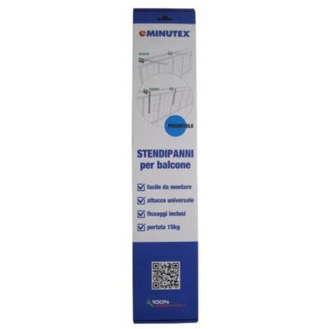 Stendibiancheria per Balcone Minutex Ribaltabile Zincato