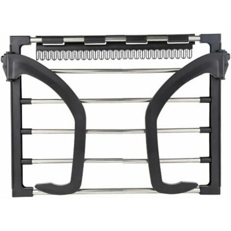 Stendibiancheria per termosifone, stendibiancheria, barre stendibiancheria, portasciugamani portatile per interni, piccolo tubo circolare (nero, 32 x 40 cm)