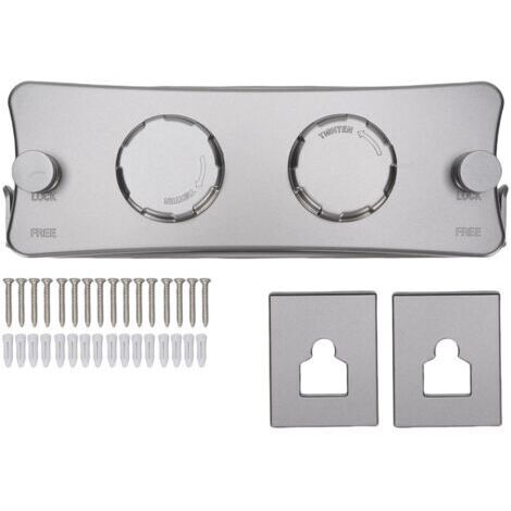 Stendibiancheria retrattile da interno in acciaio inox 304, con doppia corda, a parete, per balcone o bagno, grigio.