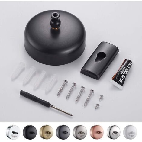 Stendibiancheria retrattile in acciaio inox per impieghi gravosi - per bagno, lavanderia, hotel - Finitura cromata - 2,7 m (Round B, Nero spazzolato)