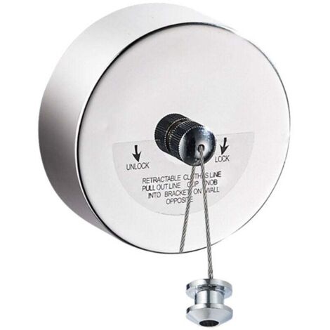 Stendibiancheria retrattile in acciaio inox, stendibiancheria estensibile da 3,8 m, stendibiancheria retrattile per interni per hotel, bagno, balcone