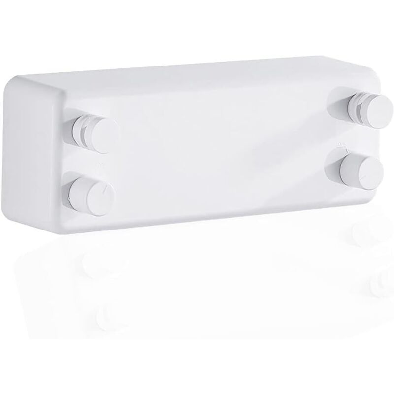 Tendedero Retráctil para Interior y Exterior - Servicio Pesado, Tendedero de Acero Inoxidable de 2 x 4,2 m, Montado en la Pared (Taladro) - Gris Azul