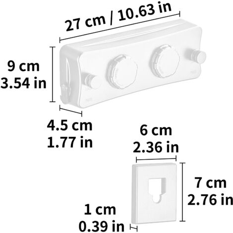 Stendibiancheria retrattile resistente - Montaggio a parete - Facile da appendere - Blocco di sospensione per evitare cedimenti (due linee, bianco)