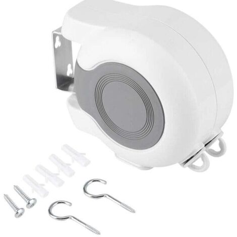Stendibiancheria retrattile, stendibiancheria estensibile per esterni, stendibiancheria retrattile doppio da parete per uso interno ed esterno, 26 m (2 x 13 m)