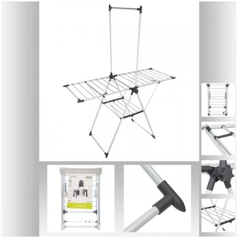 FIVE Stendino in acciaio e polipropilene Bianco SINAI 158x69,7x h199 cm