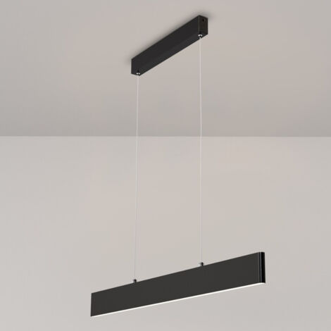 Step Integrierte lineare LED-Deckenpendelleuchte Schwarz
