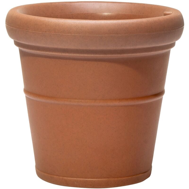 Claremont Pot de Fleur - Terraccotta Jardinière Balcon Léger et Facile à déplacer - Plastique rotomoulé - 48,3. x 48,3. x 45,7 cm. - Rouge - Step2