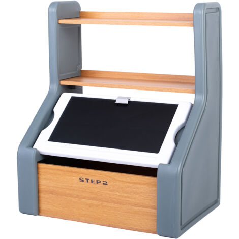 Step2 Harmony Coffre À Jouets - Coffre De Rangement Avec Tableau Noir Grande Boîte De Rangement, Étagère Et Coffre Pour Chambre D'Enfant Rangement Pour Jouets, Organiseur Stable 96 × 79 × 53 Cm