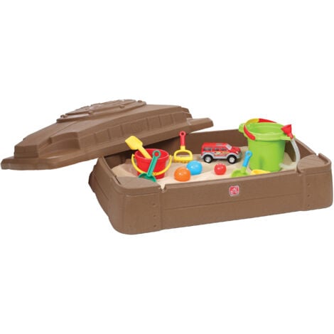 Step2 Play & Store Bac à Sable Enfant | Bac à Sable pour Enfants en Plastique avec Couvercle