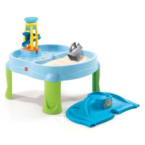 Step2 Splash & Scoop Table de jeu Sable et Eau Enfant Kit d'Accessoires de 5 Pièces Table de Jeu pour Enfants à Eau pour le jardin - Bleu