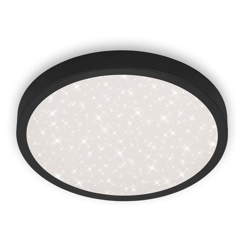 Sterenhimmel cct led plafonnier Briloner leuchten runa, 24 w, 3000 lm, IP20, noir, métal-plastique, ø 38 cm