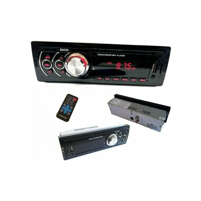 Image of Topolenashop - stereo auto bluetooth autoradio 250W aux MP3 usb sd radio fm viva voce EACH-625