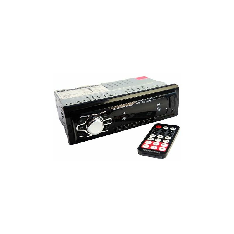 Stereo autoradio auto fm MP3 usb slot sd aux rca radio 60W X4 telecomando EC4207
