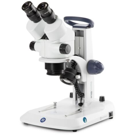 Stéréomicroscope binoculaire StereoBlue - 0,7x à 4,5x - Statif à crémaillère