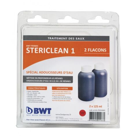 Stericlean 1 nettoyeur de résines adoucisseur (2x125 mL) - BWT