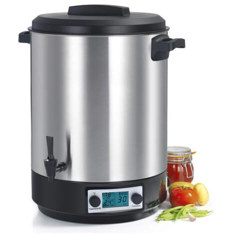 Stérilisateur 45 litres - Cuve inox - Thermostat 0 à 100 °C - Minuterie 180 min - Robinet de vidange - KITCHENCHEF