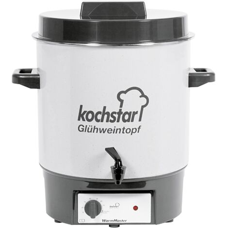 Stérilisateur autocuiseur en email avec robinet - KOCHSTAR - 14 bocaux - 27L - 1800W - thermostat capillaire