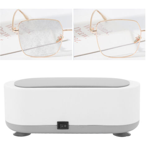 Stérilisateur de Bijoux Electrique Portable ABS Mini pour Montres, Appareils Dentaires, Lunettes et Rasoirs avec Souffles 360° et Ventouses, sans Batterie AAA, pour Bureau et Maison