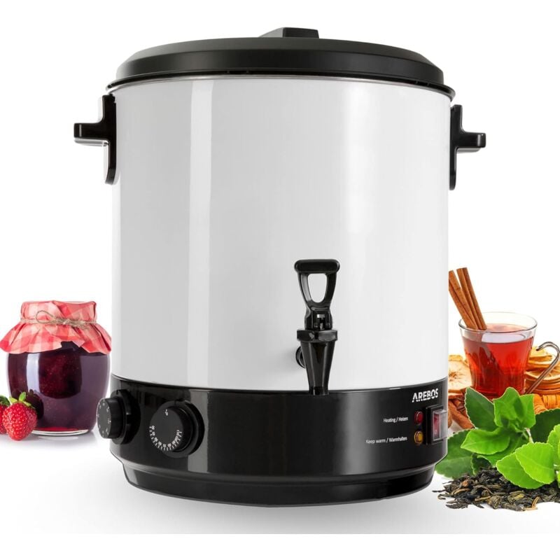 Arebos - Stérilisateur et distributeur de boissons chaudes autocuiseur 28 l 1800 w réglage de la température en continu 30-110 °c