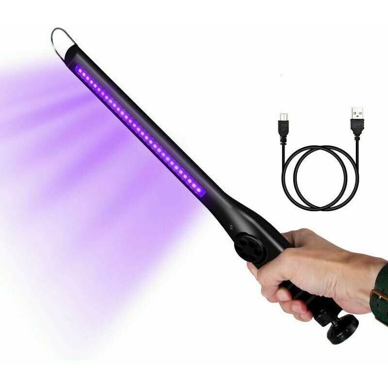 Stérilisateur uv à lampe ultraviolette, lampe de désinfection usb avec batterie intégrée rechargeable, portable et anti-bactérienne, pour la