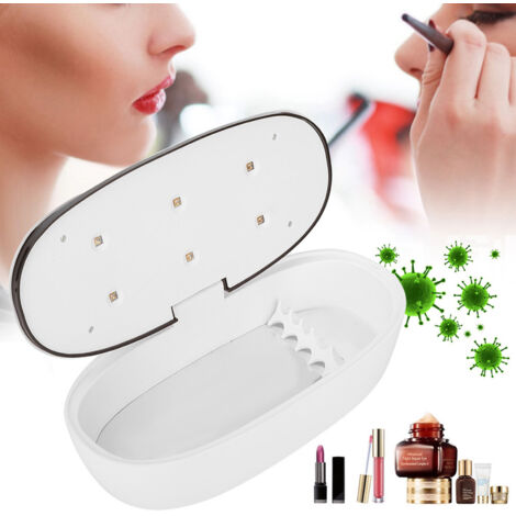 Stérilisateur UV pour Ongles - Boîte de Désinfection à 6 Emplacements avec Lampe Ultraviolet (Branchement UE)