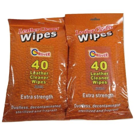 Sterilising Leather Cleaning Wipes (Car Furniture Sofa Seat Couch Bag Extra Strength) X80