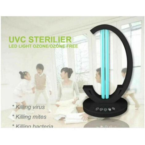 Sterilizzatore a lampada UV, luce ultravioletta, germicida, ozono, telecomando.