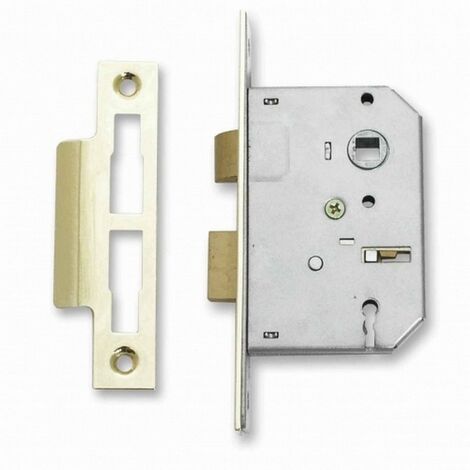 Union Locks 2295 2-Lever Mortice Sash-Lock 63mm - Chrome Finish (Visi Pack)