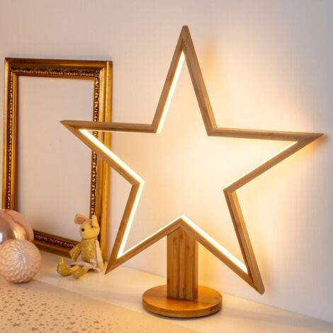 Stern mit Sockel, H55 cm, warmweiße LED