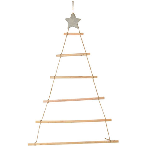 Sternenförmige Wandornamente aus Holz mit Schnur für Weihnachten, Baumdekoration und Inneneinrichtung