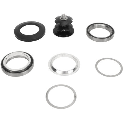 Steuersatz aus Aluminiumlegierung für Fahrräder mit Lagern, Kontermutter und Distanzstücken für 41 mm 28,6 mm gerade Gabeln, Fahrradteile.
