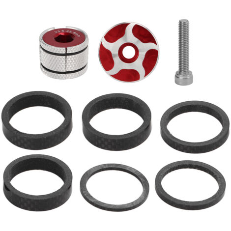Steuersatz-Unterlegscheiben-Set mit Vorbaukappe und Expansionsstopfen für 28,6-mm-Gabeln