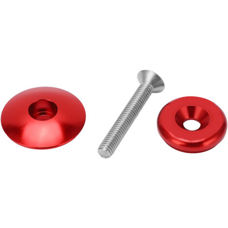 Steuersatzkappe aus Aluminiumlegierung für Mountainbikes mit Schrauben, rot