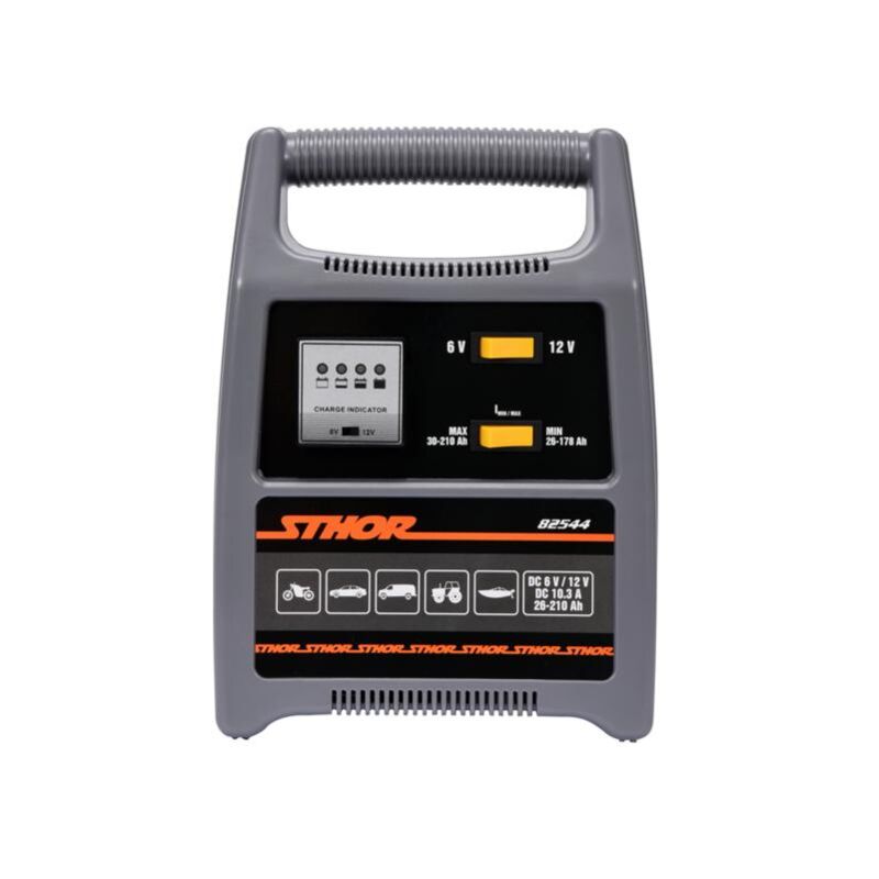 Professional de Chargeur de voiture de batterie (6 - 12 v, 12 a, 26 - 260 Ah Indicateur led Chargement optimal Chargeur de batterie de Starter - Sthor