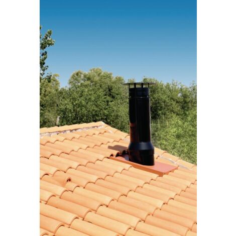STI H800 runder Dachausstieg. Gefälle 50 bis 70 % Ø230 POUJOULAT STI50.S230DOM SCHWARZ - 31230752