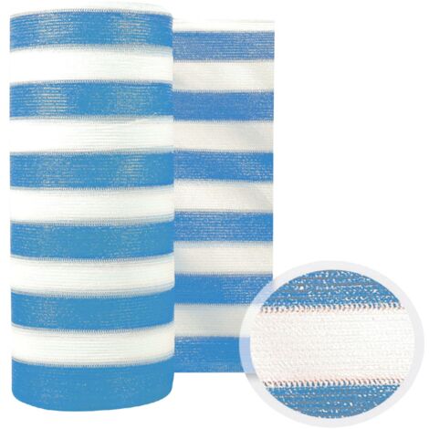 STI Rete Barrè Telo bianco/azzurro frangisole frangivista Piscina Mare H 100cm x50mt