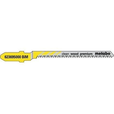 Stichsägeblätter clean wood premium Nutz-L.57mm Zahnt.1,4mm BiMetall Metabo