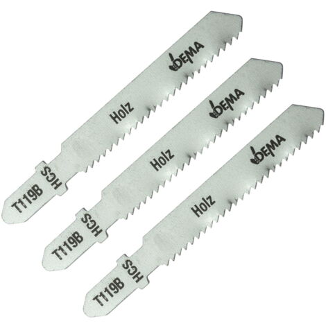 Stichsägeblätter Säge Schneidblätter T-Schaft T119B für Holz Kunststoff 3er Set