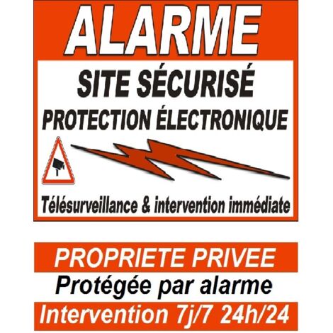 STICK-8 - 6 autocollants dissuasifs d'alarme pour porte, fenêtre et portail