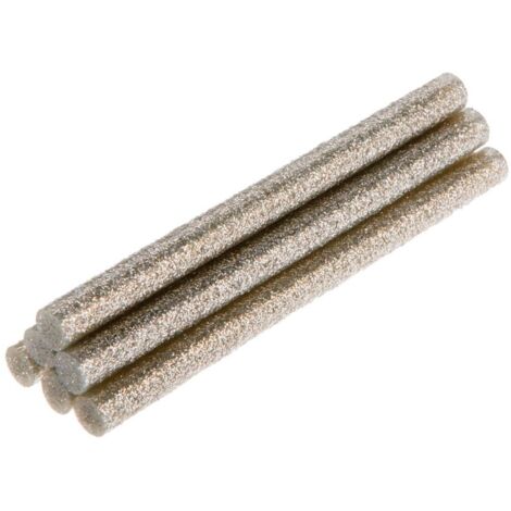 Stick di colla glitter argento da 8 mm, 6 pezzi.