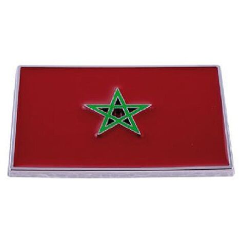 Sticker 3D - Drapeau Maroc - 70x50mm