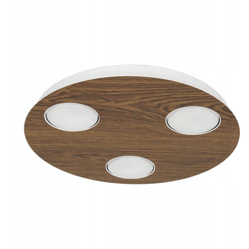 STICKER 3x GX53 plafonnier rond, chêne