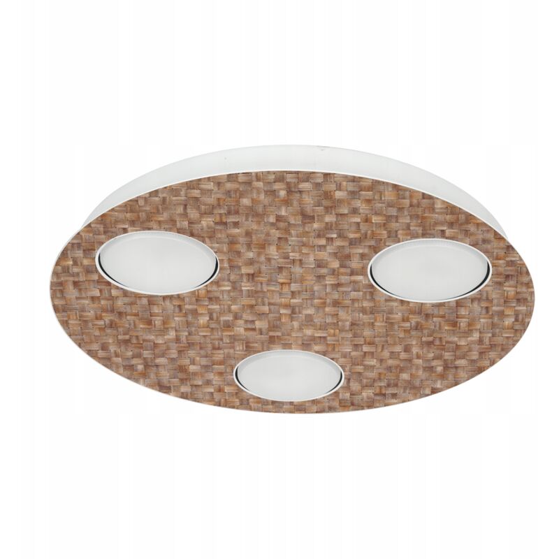 STICKER 3x GX53 Plafonnier rond en rotin