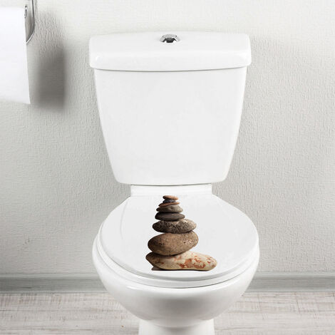 Sticker Abattant WC Rigolo 33x38 cm - Déco Toilettes Codes Barres Drôles