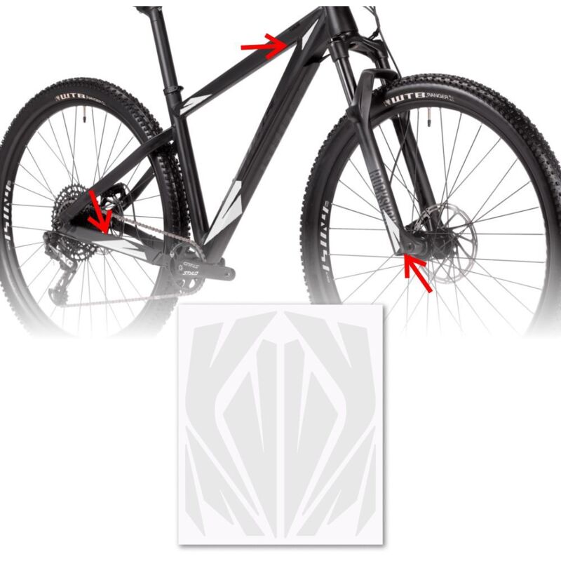 Sticker Adesivi Rifrangenti Bici Time Reflex Tab, Bianco